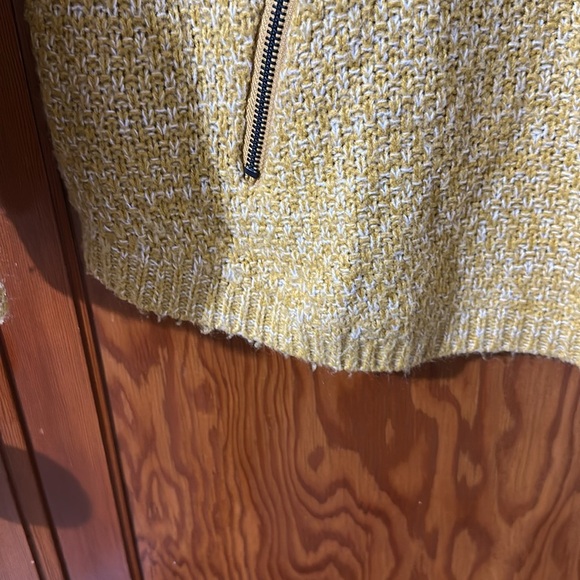 2/$10 Women’s yellow hooked up sweater size medium. - Picture 3 of 5